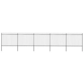 Gartenzaun mit Speerspitzen aus schwarzem Stahl 8,5x1,5 m von vidaXL, Zaunpaneele - Ref: Foro24-277633, Preis: 319,82 €, Raba...