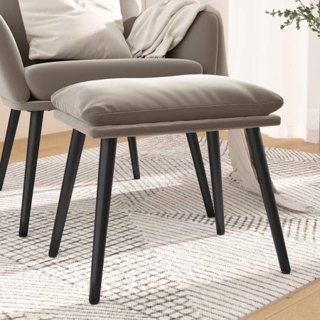 Reposapiés de terciopelo gris claro 45x29,5x35 cm de vidaXL, Otomanas - Ref: Foro24-341504, Precio: 33,87 €, Descuento: %