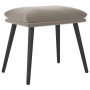 Reposapiés de terciopelo gris claro 45x29,5x35 cm de vidaXL, Otomanas - Ref: Foro24-341504, Precio: 33,87 €, Descuento: %