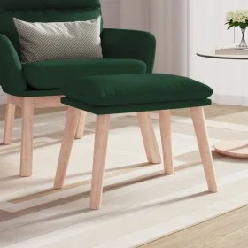 Reposapiés de tela verde oscuro 45x29,5x35 cm de vidaXL, Otomanas - Ref: Foro24-341429, Precio: 36,01 €, Descuento: %