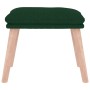 Reposapiés de tela verde oscuro 45x29,5x35 cm de vidaXL, Otomanas - Ref: Foro24-341429, Precio: 36,69 €, Descuento: %
