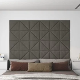 Wall panels 12 pcs dark gray velvet 30x30 cm 0.54 m² by vidaXL, Wall covering - Ref: Foro24-343948, Price: 29,04 €, Discount: %