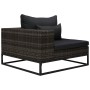 Set de sofás de jardín con cojines 5 pzas ratán sintético gris de vidaXL, Sofás de exterior - Ref: Foro24-49531, Precio: 853,...