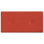 Paneles de pared 12 uds cuero sintético rojo 30x15 cm 0,54 m² de vidaXL, Recubrimiento de paredes - Ref: Foro24-343969, Preci...