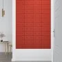 Wall panels 12 pcs red synthetic leather 30x15 cm 0.54 m² by vidaXL, Wall covering - Ref: Foro24-343969, Price: 19,87 €, Disc...