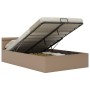 Cama canapé hidráulica LED cuero sintético capuchino 120x200 cm de vidaXL, Camas y somieres - Ref: Foro24-285560, Precio: 346...