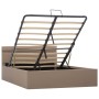 Cama canapé hidráulica LED cuero sintético capuchino 120x200 cm de vidaXL, Camas y somieres - Ref: Foro24-285560, Precio: 346...