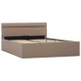 Cama canapé hidráulica LED cuero sintético capuchino 120x200 cm de vidaXL, Camas y somieres - Ref: Foro24-285560, Precio: 346...