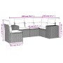 Set de sofás jardín y cojines 5 pzas ratán sintético gris claro en Conjuntos de jardín | Comprar online en Foru.es