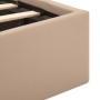 Cama canapé hidráulica LED cuero sintético capuchino 120x200 cm de vidaXL, Camas y somieres - Ref: Foro24-285560, Precio: 346...