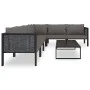 Mueblesde jardín 7 pzas y cojines ratán sintético antracita de vidaXL, Conjuntos de jardín - Ref: Foro24-49401, Precio: 688,1...
