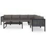 Mueblesde jardín 7 pzas y cojines ratán sintético antracita de vidaXL, Conjuntos de jardín - Ref: Foro24-49401, Precio: 688,1...