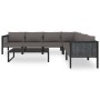 Mueblesde jardín 7 pzas y cojines ratán sintético antracita de vidaXL, Conjuntos de jardín - Ref: Foro24-49401, Precio: 697,8...