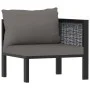 Mueblesde jardín 7 pzas y cojines ratán sintético antracita de vidaXL, Conjuntos de jardín - Ref: Foro24-49401, Precio: 688,1...