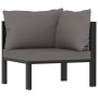 Muebles de jardín 9 pzas y cojines ratán sintético antracita de vidaXL, Conjuntos de jardín - Ref: Foro24-49405, Precio: 984,...