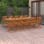 Set de comedor de jardín 11 piezas madera maciza de acacia de vidaXL, Conjuntos de jardín - Ref: Foro24-3086978, Precio: 839,...