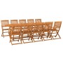 Set de comedor de jardín 11 piezas madera maciza de acacia de vidaXL, Conjuntos de jardín - Ref: Foro24-3086978, Precio: 839,...