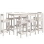 Set de bar 9 piezas madera maciza de pino blanco de vidaXL, muebles para cocinas y comedores - Ref: Foro24-3124723, Precio: 5...