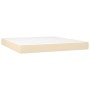 Cama box spring con colchón tela color crema 160x200 cm de vidaXL, Camas y somieres - Ref: Foro24-3128618, Precio: 615,01 €, ...