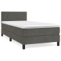 Cama box spring con colchón terciopelo gris oscuro 100x200 cm de vidaXL, Camas y somieres - Ref: Foro24-3141168, Precio: 304,...