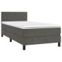 Cama box spring con colchón terciopelo gris oscuro 100x200 cm de vidaXL, Camas y somieres - Ref: Foro24-3141168, Precio: 304,...