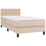 Cama box spring con colchón cuero sintético capuchino 90x190 cm de vidaXL, Camas y somieres - Ref: Foro24-3141100, Precio: 28...