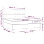 Cama box spring con colchón tela color crema 160x200 cm de vidaXL, Camas y somieres - Ref: Foro24-3142670, Precio: 608,51 €, ...