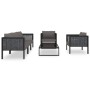 Muebles de jardín 6 pzas y cojines ratán sintético antracita de vidaXL, Conjuntos de jardín - Ref: Foro24-49407, Precio: 727,...