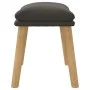 Reposapiés de terciopelo gris oscuro 45x29,5x35 cm de vidaXL, Otomanas - Ref: Foro24-341436, Precio: 36,11 €, Descuento: %