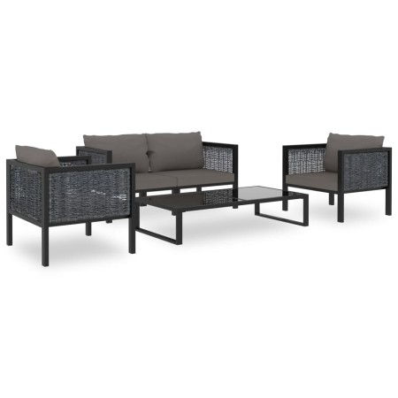 Muebles jde ardín 5 pzas y cojines ratán sintético antracita de vidaXL, Conjuntos de jardín - Ref: Foro24-49408, Precio: 464,...