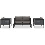Muebles jde ardín 5 pzas y cojines ratán sintético antracita de vidaXL, Conjuntos de jardín - Ref: Foro24-49408, Precio: 464,...