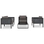 Muebles jde ardín 5 pzas y cojines ratán sintético antracita de vidaXL, Conjuntos de jardín - Ref: Foro24-49408, Precio: 464,...
