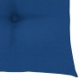 Sillas de jardín 3 uds madera maciza de teca con cojines azules de vidaXL, Sillas de jardín - Ref: Foro24-3062539, Precio: 23...