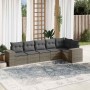 Set de muebles de jardín 6 pzas y cojines ratán sintético gris en Conjuntos de jardín | Comprar online en Foru.es