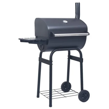 Barbacoa de carbón con ahumador y estante inferior negro de vidaXL, Barbacoas - Ref: Foro24-46649, Precio: 146,58 €, Descuent...