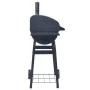 Barbacoa de carbón con ahumador y estante inferior negro de vidaXL, Barbacoas - Ref: Foro24-46649, Precio: 146,58 €, Descuent...