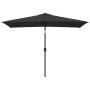 Sombrilla de jardín con palo de metal negro 300x200 cm de vidaXL, Sombrillas - Ref: Foro24-47128, Precio: 73,70 €, Descuento: %