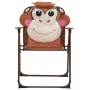 Mesa y sillas de jardín infantil 3 piezas con sombrilla marrón de vidaXL, Conjuntos de jardín - Ref: Foro24-48099, Precio: 72...