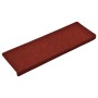 Alfombrilla de escaleras 15 uds tela punzonada rojo 65x21x4 cm de vidaXL, Alfombrillas para escalones - Ref: Foro24-134565, P...