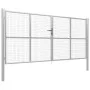 Silver galvanized steel garden gate 415x200 cm by vidaXL, garden gates - Ref: Foro24-144301, Price: 566,70 €, Discount: %