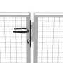 Silver galvanized steel garden gate 415x200 cm by vidaXL, garden gates - Ref: Foro24-144301, Price: 566,70 €, Discount: %