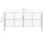 Silver galvanized steel garden gate 415x200 cm by vidaXL, garden gates - Ref: Foro24-144301, Price: 566,70 €, Discount: %
