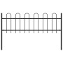 Valla de jardín con puntas de aro acero negro 1,7 m de vidaXL, Paneles de vallas - Ref: Foro24-144928, Precio: 51,70 €, Descu...
