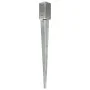 Ground spikes 2 units silver galvanized steel 7x7x75 cm by vidaXL, Spikes for anchoring in the ground - Ref: Foro24-145401, P...