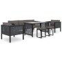 Muebles jardín 8 pzas y cojines ratán sintético gris antracita de vidaXL, Conjuntos de jardín - Ref: Foro24-49406, Precio: 74...