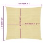Toldo de vela HDPE beige 160 g/m² 4,5x4,5 m de vidaXL, Sombrillas - Ref: Foro24-311112, Precio: 39,65 €, Descuento: %