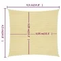 Toldo de vela HDPE beige 160 g/m² 4,5x4,5 m de vidaXL, Sombrillas - Ref: Foro24-311112, Precio: 45,05 €, Descuento: %