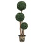 Planta de boj artificial forma de bola con maceta verde 119 cm de vidaXL, Flora artificial - Ref: Foro24-336514, Precio: 145,...
