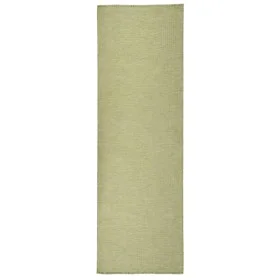 Alfombra de exterior de tejido plano verde 80x250 cm de vidaXL, Alfombras - Ref: Foro24-340807, Precio: 40,69 €, Descuento: %