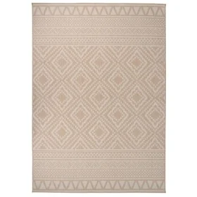 Alfombra de exterior de tejido plano rayas marrones 140x200 cm de vidaXL, Alfombras - Ref: Foro24-340866, Precio: 48,35 €, De...